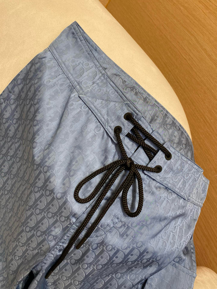 NIGO Dior Men's Summer Solid Colour Letter Print Lace Up Casual Polyester Straight Swimming Shorts #nigo76874