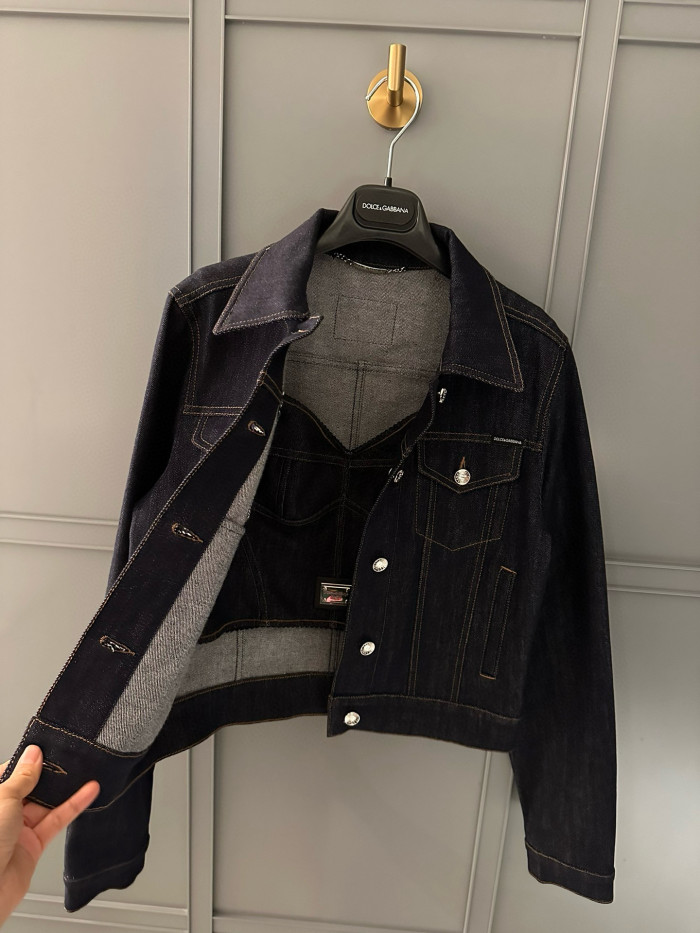 NIGO Dolce&Gabbana Women's Spring And Autumn Solid Colour Single Breasted Long Sleeved Denim Jacket #nigo76863