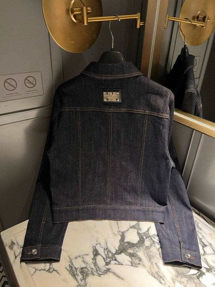 NIGO Dolce&Gabbana Women's Spring And Autumn Solid Colour Single Breasted Long Sleeved Denim Jacket #nigo76863