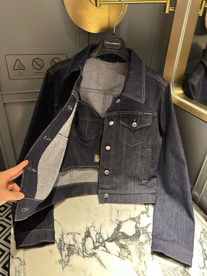 NIGO Dolce&Gabbana Women's Spring And Autumn Solid Colour Single Breasted Long Sleeved Denim Jacket #nigo76863