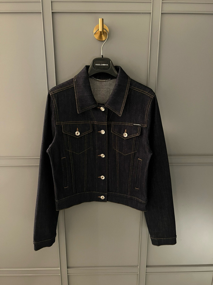 NIGO Dolce&Gabbana Women's Spring And Autumn Solid Colour Single Breasted Long Sleeved Denim Jacket #nigo76863