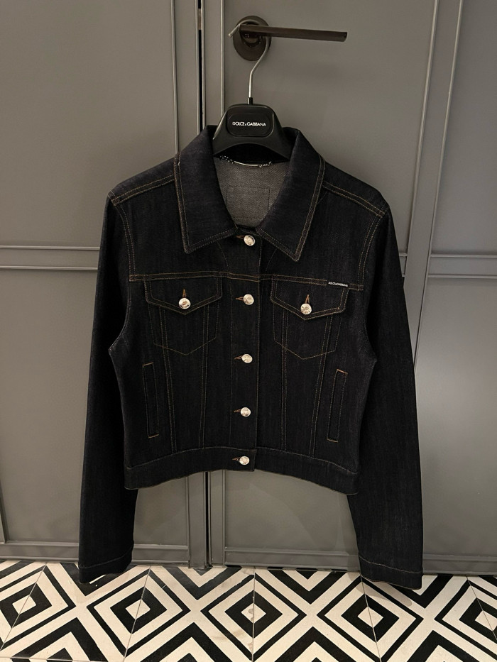 NIGO Dolce&Gabbana Women's Spring And Autumn Solid Colour Single Breasted Long Sleeved Denim Jacket #nigo76863