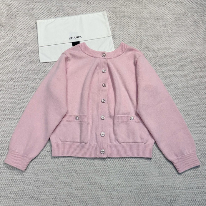 NIGO Chanel Women's Spring And Autumn Single-Breasted Solid Color Round Neck Long-Sleeved Cashmere Knit Cardigan Ngvp #nigo1763