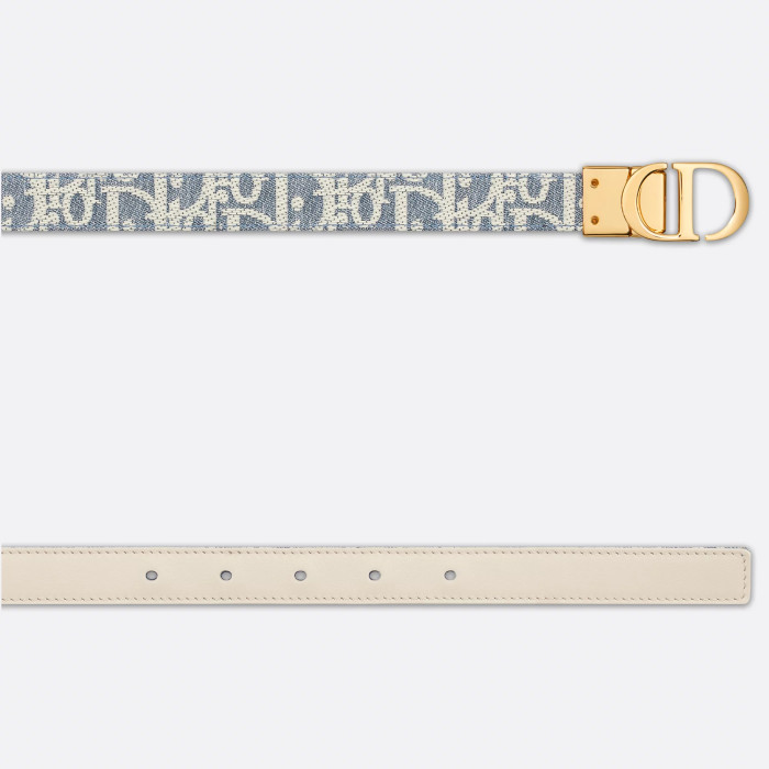 NIGO Dior 30 Montaigne Reversible Belt Women's Cowhide Stitching Logo Canvas Pattern Fashionable Versatile Width 3.5cm And 2cm   #nigo81239