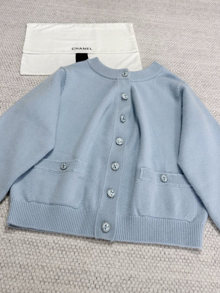 NIGO Chanel Women's Spring And Autumn Single-Breasted Solid Color Round Neck Long-Sleeved Cashmere Knit Cardigan Ngvp #nigo1763