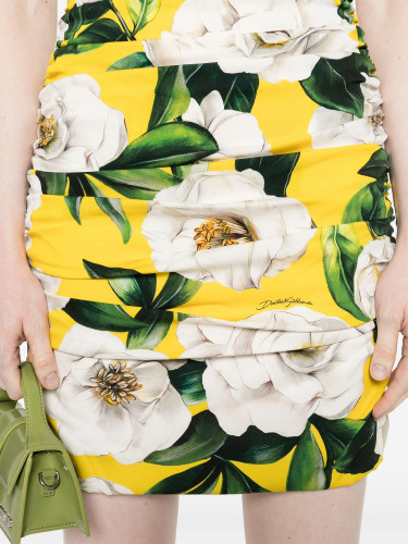NIGO Dolce&Gabbana Women's Summer Floral Print Sleeveless Silk Stretch Satin Mini Dresses Ngvp #nigo1764