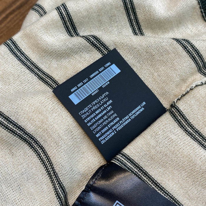 NIGO Prada Men's Summer Striped Logo Solid Color Knit Pullover Short Sleeve Polo Shirt #nigo81199