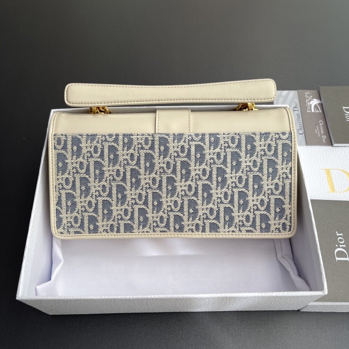 NIGO Dior NIGO Dior 3D Montaigne Top Handle Women's Chain Handbags Solid Color Jacquard Shoulder Bags Tote Bags Bag #nigo76878