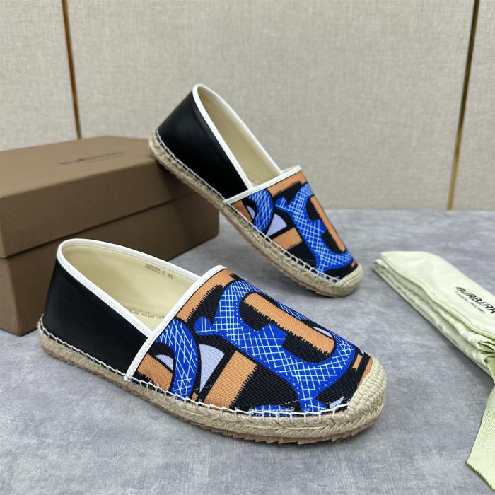 NIGO Burberry Men's Spring Summer Check Print Mews Cotton Woven Loafers Shoes #nigo76884