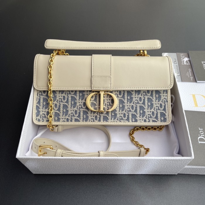 NIGO Dior NIGO Dior 3D Montaigne Top Handle Women's Chain Handbags Solid Color Jacquard Shoulder Bags Tote Bags Bag #nigo76878