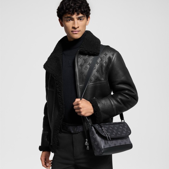NIGO Louis Vuitton Men's Winter Solid Colour Printed Lambskin Wool Zip Up Long Sleeve Jacket #nigo76879