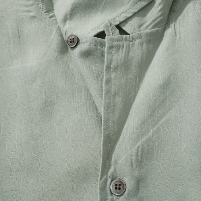 NIGO Dior Men's Summer Solid Color Letter Printed V-Neck Single Breasted Short Sleeve Shirt #nigo76919
