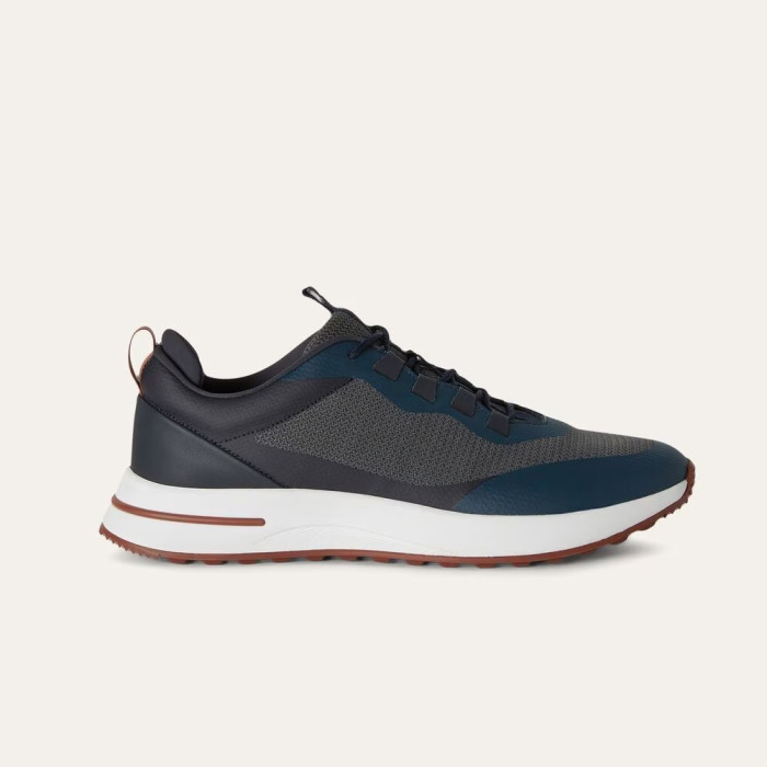 NIGO Loro Piana Week End Walk Men's Spring Summer Colour Block Mesh Patchwork Cowhide Low Top Lace Up Casual Shoes #nigo76892