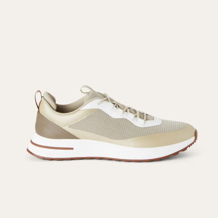 NIGO Loro Piana Week End Walk Men's Spring Summer Colour Block Mesh Patchwork Cowhide Low Top Lace Up Casual Shoes #nigo76892