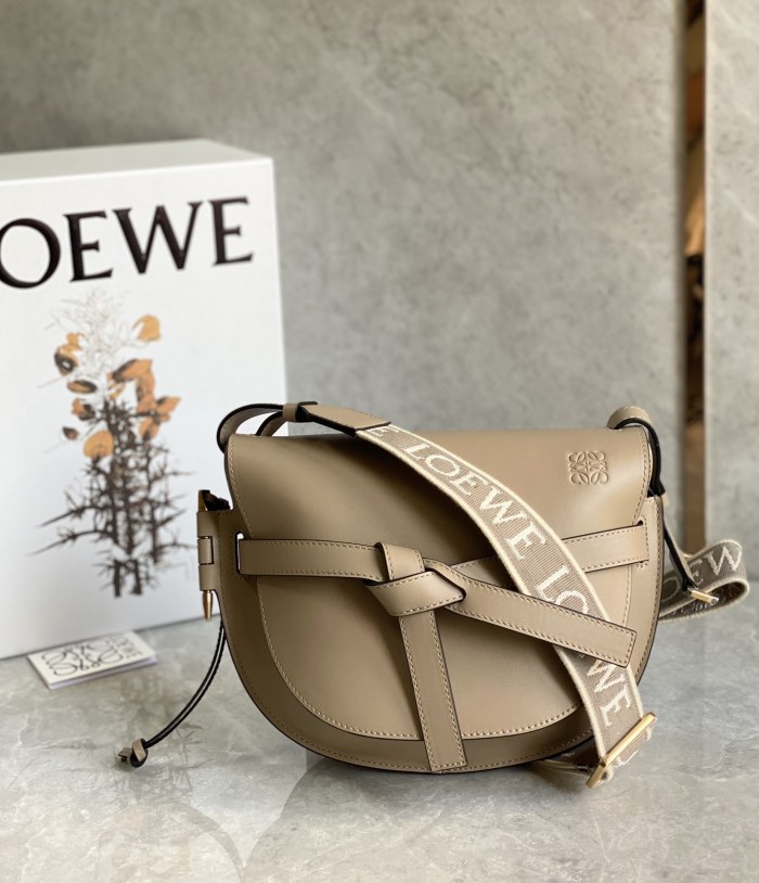 NIGO Loewe Women's Solid Colour Adjustable Shoulder Strap Mini Soft Cowhide Jacquard Gate Dual Shoulder Crossbody Handbag Bag Bags #nigo76932