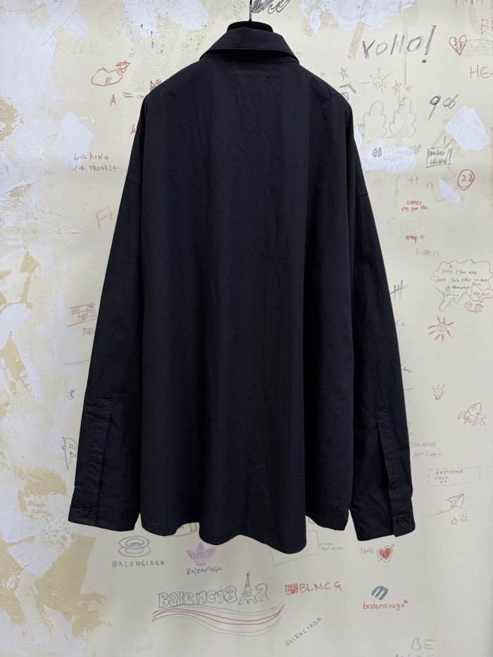 NIGO Balenciaga Men's Spring and Autumn Embroidered Letter Printed Solid Colour Single Breasted Long Sleeve Shirt #nigo76942