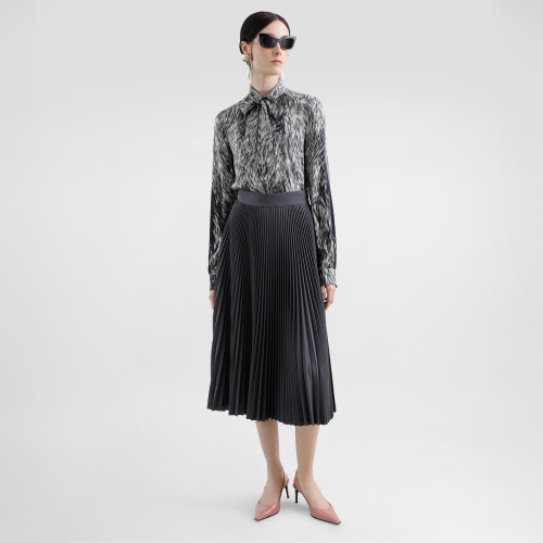 NIGO Dolce&Gabbana Women's Spring And Summer Silk Printed Bow Shirt Fashion Temperament Elegant Long Sleeve Blouse Top Ngvp #nigo1639
