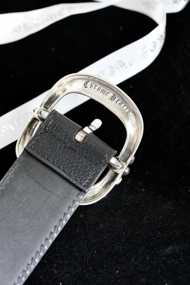 NIGO Chrome Hearts Men's Silver Buckle Solid Colour Cowhide Belt 2.5CM And 3.8CM #nigo76945