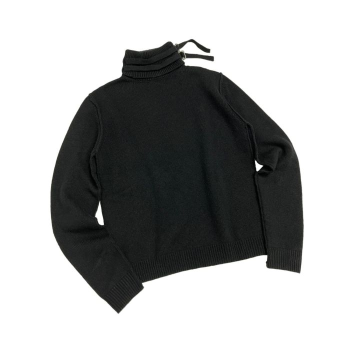 NIGO Raf Simons Men's Women's Autumn And Winter Slim Knit High Neckline Tie Buckle Casual Solid Color Long Sleeve Sweater Ngvp #nigo1665