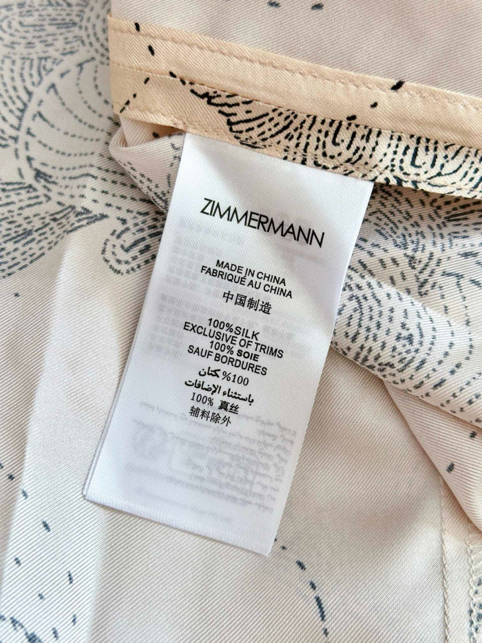 NIGO Zimmermann Women's Summer Sketch Floral Print Bow Tie Collar Solid Colour Single Breasted Silk Shirt Slim Pants Suit Set #nigo76951