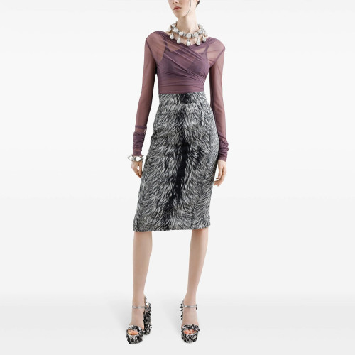 NIGO Dolce&Gabbana Women's Spring And Summer Silk Printing Mid-length Bustier Fashion Temperament Elegant Slim Sexy Skirt Ngvp #nigo1641