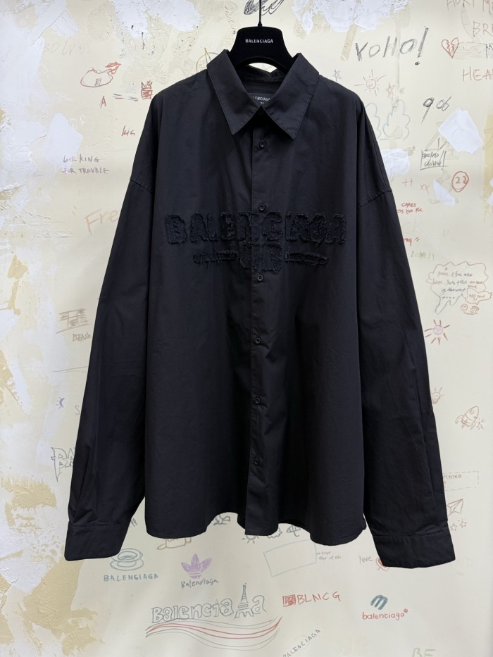NIGO Balenciaga Men's Spring and Autumn Embroidered Letter Printed Solid Colour Single Breasted Long Sleeve Shirt #nigo76942
