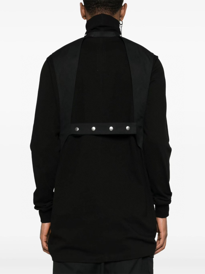 NIGO Rick Owens Men's Spring/Autumn Solid Colour V-Neck Backless Workwear Single-Breasted Vest Jacket #nigo76954