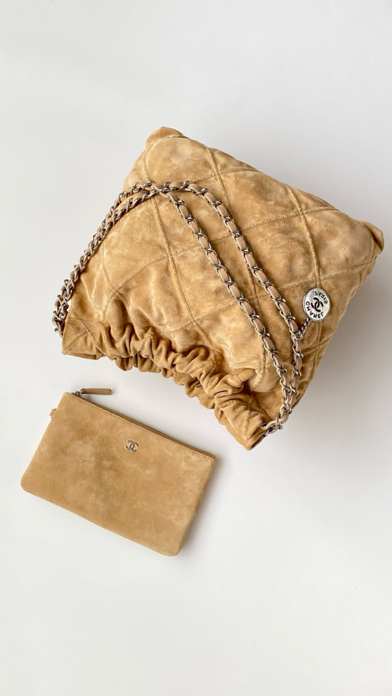 NIGO Chanel Women's Solid Colour Chain Shoulder Strap Suede Leather Studded Quilted Design Shoulder Tote Bag Bags #nigo76948