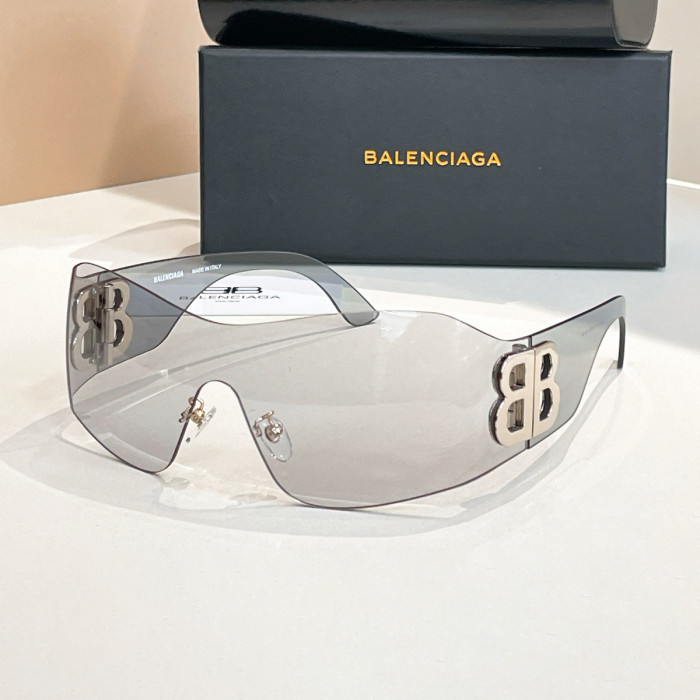 NIGO Balenciaga Women's Solid Color Lens Legs Logo Print Irregular Shape Sunglasses Eyeglasses Glasses #nigo76958