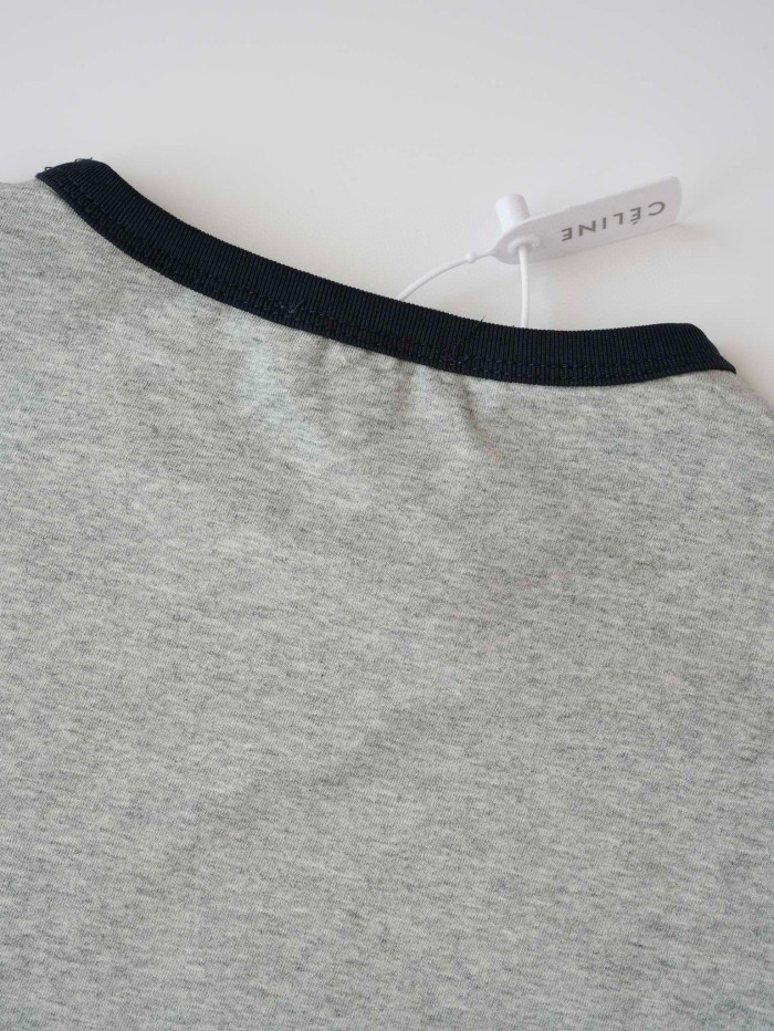 NIGO Celine Men's Logo Printed Summer Cotton Jersey Solid Color Round Neck Short Sleeve T-Shirt #nigo76964