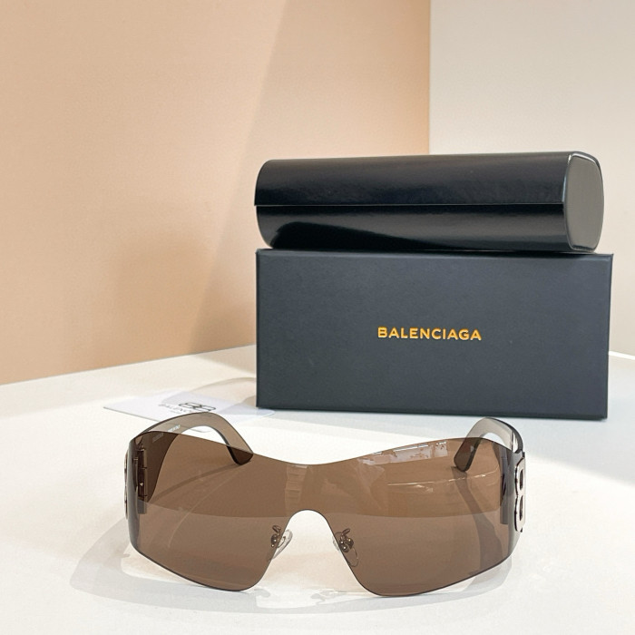 NIGO Balenciaga Women's Solid Color Lens Legs Logo Print Irregular Shape Sunglasses Eyeglasses Glasses #nigo76958