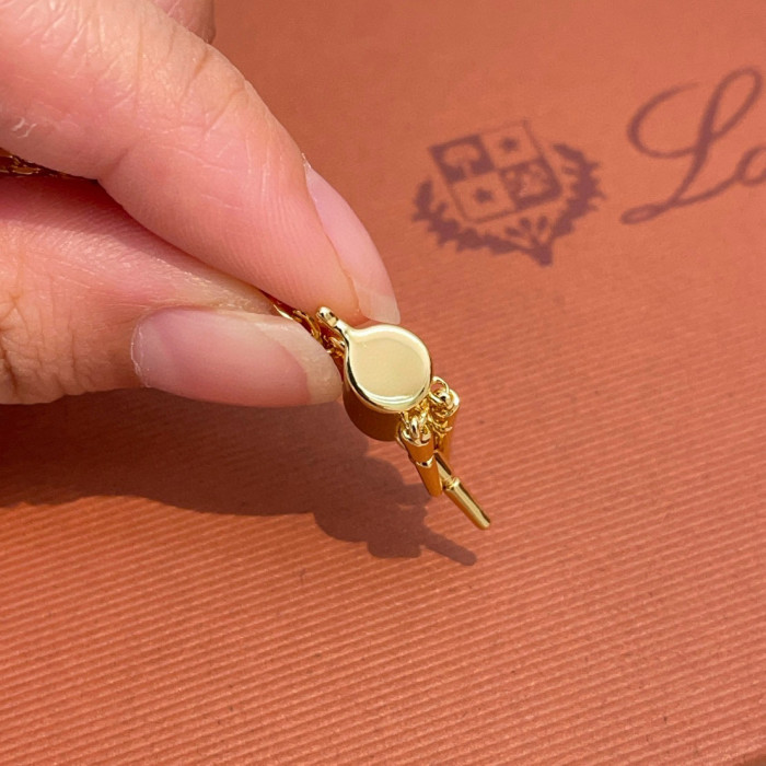 NIGO Loro Piana Women's Logo Design Solid Color Fawn Mid-Length Vicuna Necklace Ngvp FAP5225 #nigo1667