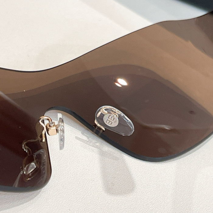 NIGO Balenciaga Women's Solid Color Lens Legs Logo Print Irregular Shape Sunglasses Eyeglasses Glasses #nigo76958