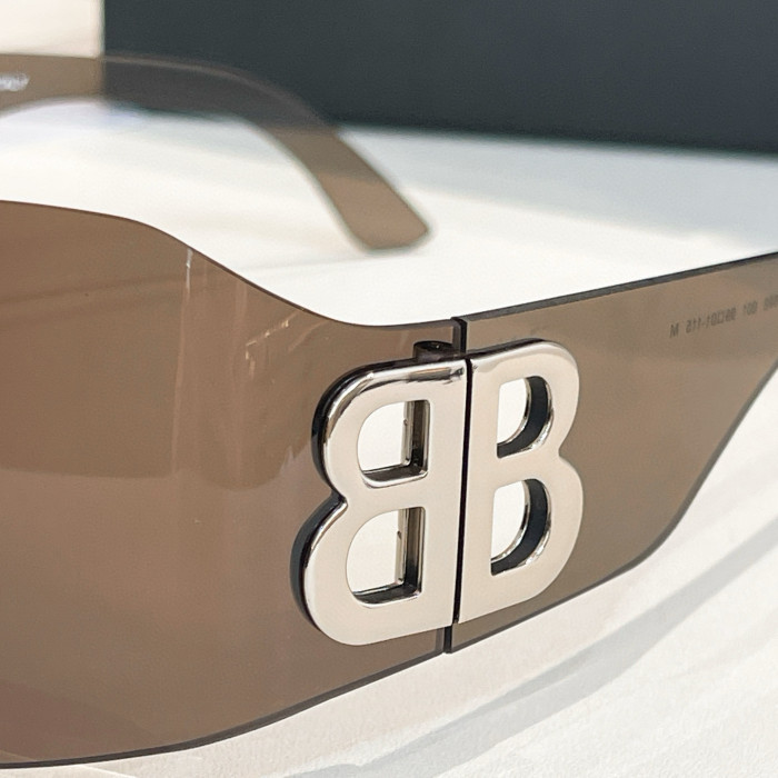 NIGO Balenciaga Women's Solid Color Lens Legs Logo Print Irregular Shape Sunglasses Eyeglasses Glasses #nigo76958