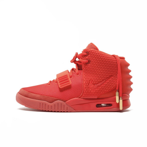 NIGO Kanye West x Nike Air Yeezy II NRG Black Solar Red Men's Mid-Top Cushioned Casual Basketball Shoes #nigo76972