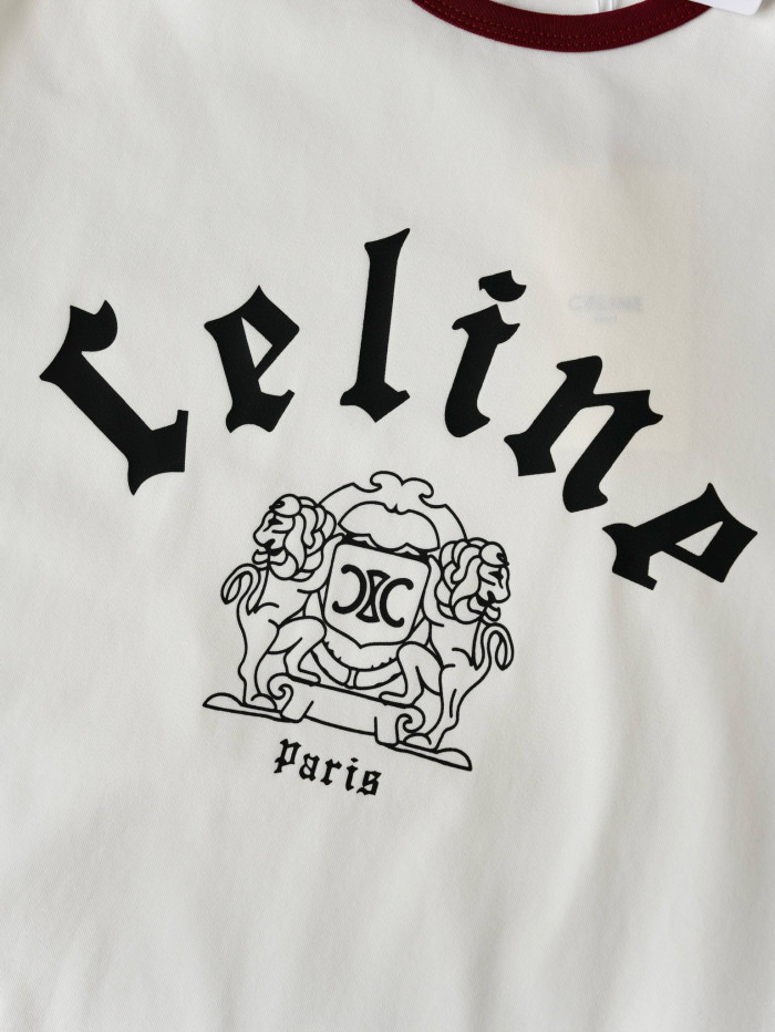 NIGO Celine Men's Logo Printed Summer Cotton Jersey Solid Color Round Neck Short Sleeve T-Shirt #nigo76963