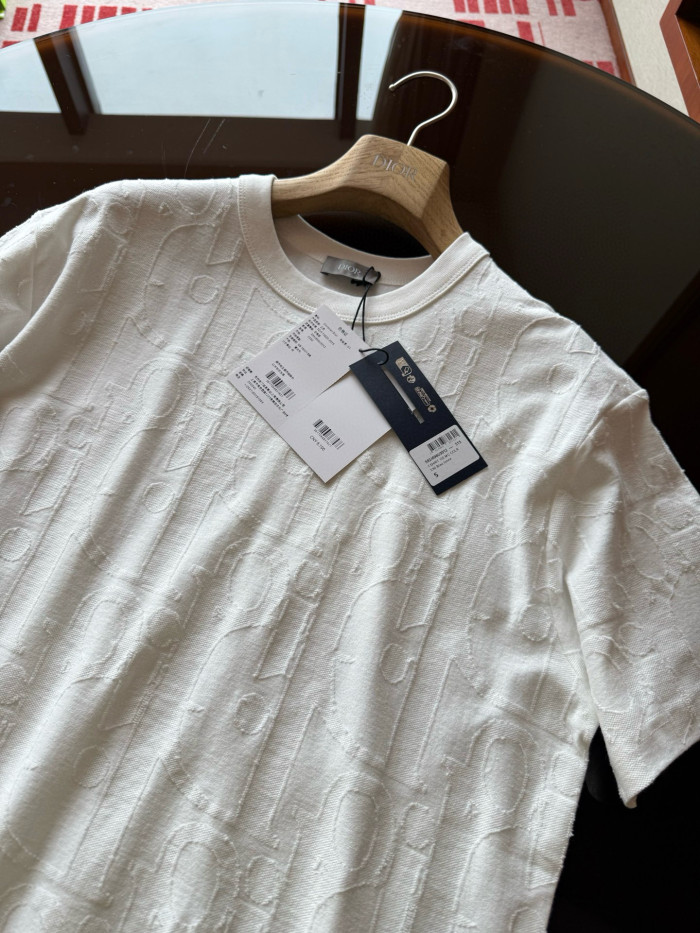 NIGO Dior Men's Summer Solid Colour Cotton Loose Plain Knit Printed Short Sleeve T-Shirt #nigo76976