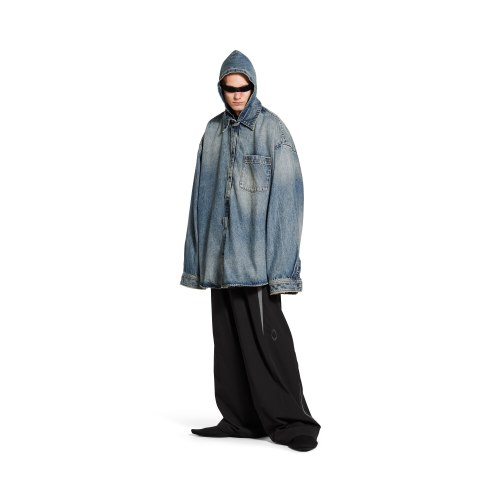 NIGO Balenciaga Men's Spring, Summer And Fall Hooded Shirt Papka Lapel Loose Solid Color Denim Jacket Ngvp #nigo1671