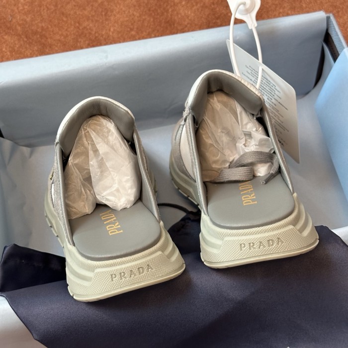 NIGO Prada Women's Solid Colour Suede Round Toe Lace-Up Casual Slippers Shoes #nigo76979