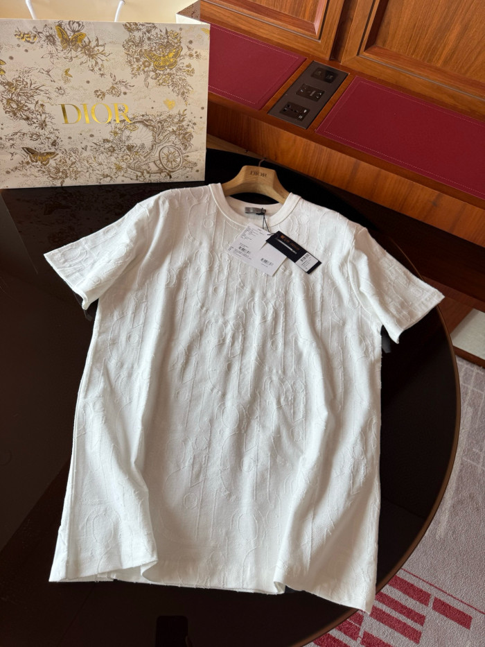 NIGO Dior Men's Summer Solid Colour Cotton Loose Plain Knit Printed Short Sleeve T-Shirt #nigo76976