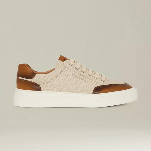 NIGO Kiton Men's Four Seasons Colour Block Canvas Leather Low Top Flat Lace Up Casual Shoes #nigo76987