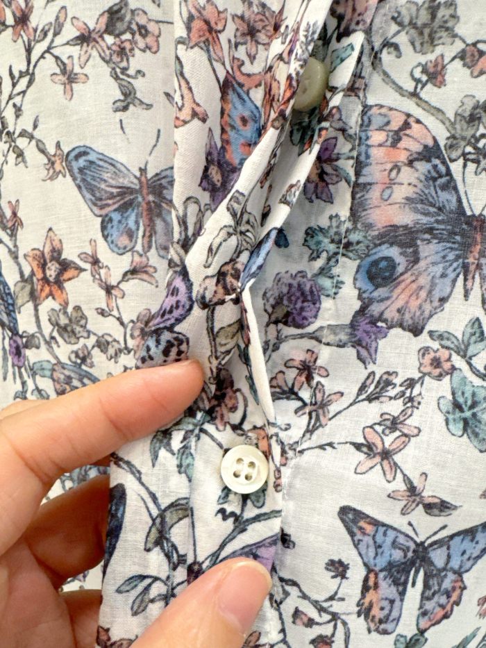 NIGO Dior Women's Summer Butterfly Floral Print Single Breasted Button Down Shirt Dress Dresses #nigo76996