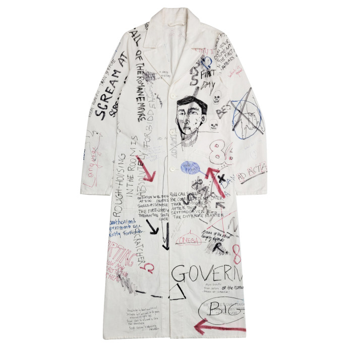 NIGO Raf Simons Men's Spring And Autumn Hand-painted Graffiti Long Trench Coat Jacket High Street Trend Hip-hop Personality Trench Coat Ngvp #nigo1659