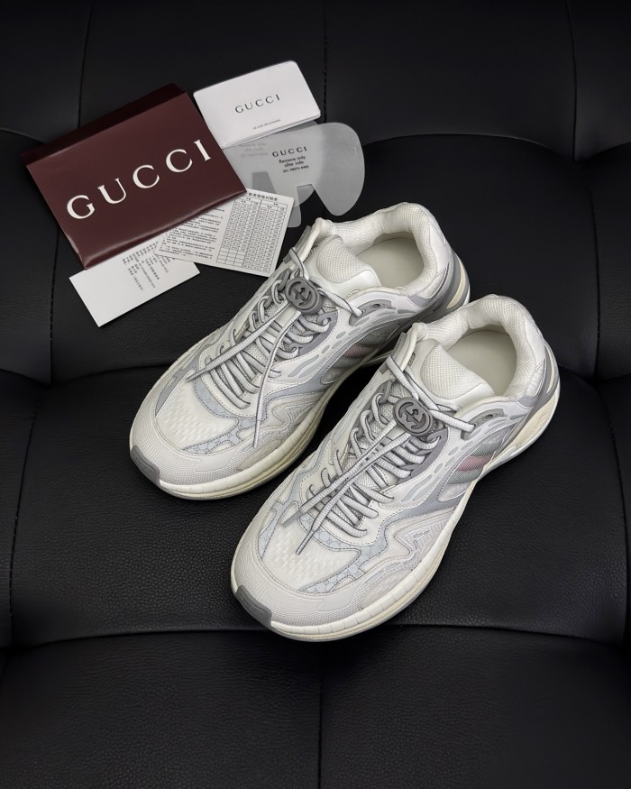 NIGO Gucci 2.0 Men's and Women's Mesh Leather Round Toe Drawstring Low Top Sneakers Shoes #nigo77124