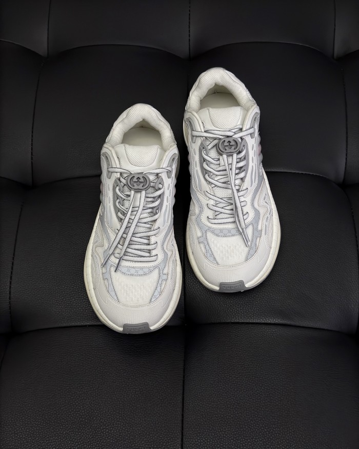 NIGO Gucci 2.0 Men's and Women's Mesh Leather Round Toe Drawstring Low Top Sneakers Shoes #nigo77124