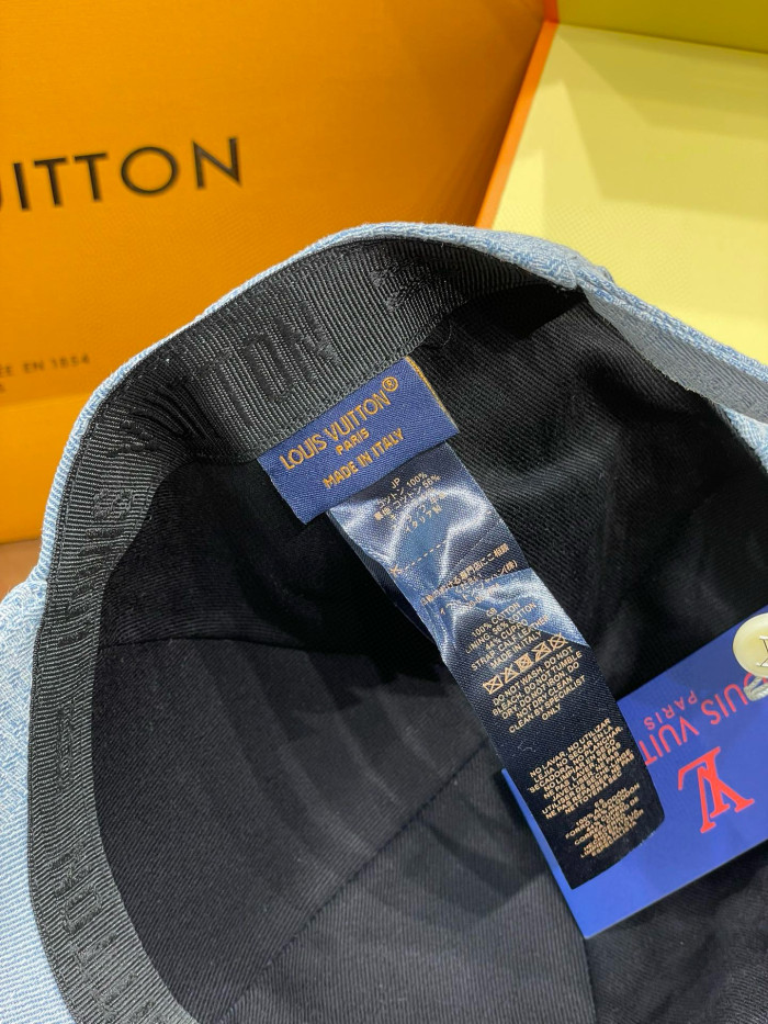 NIGO Louis Vuitton Men's And Women's Embroidered Printed Checkered Cotton Duckbill Cap Hat #nigo77123
