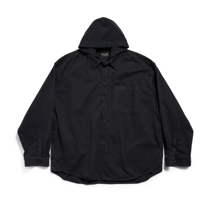 NIGO Balenciaga Men's Spring, Summer And Fall Hooded Shirt Papka Lapel Loose Solid Color Denim Jacket Ngvp #nigo1671