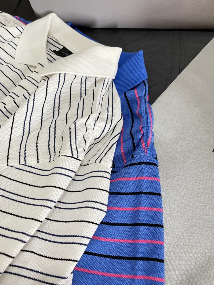 NIGO Balenciaga Men's Summer Solid Colour Stripe Printed Embroidery Pattern Printed Polo Neck Short Sleeve T-Shirt #nigo77117