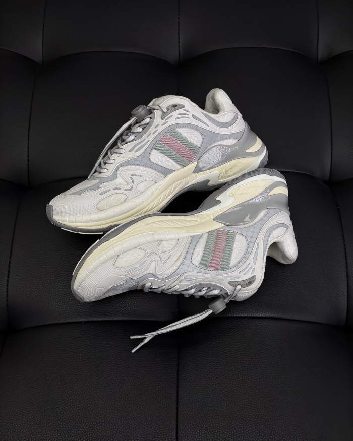 NIGO Gucci 2.0 Men's and Women's Mesh Leather Round Toe Drawstring Low Top Sneakers Shoes #nigo77124
