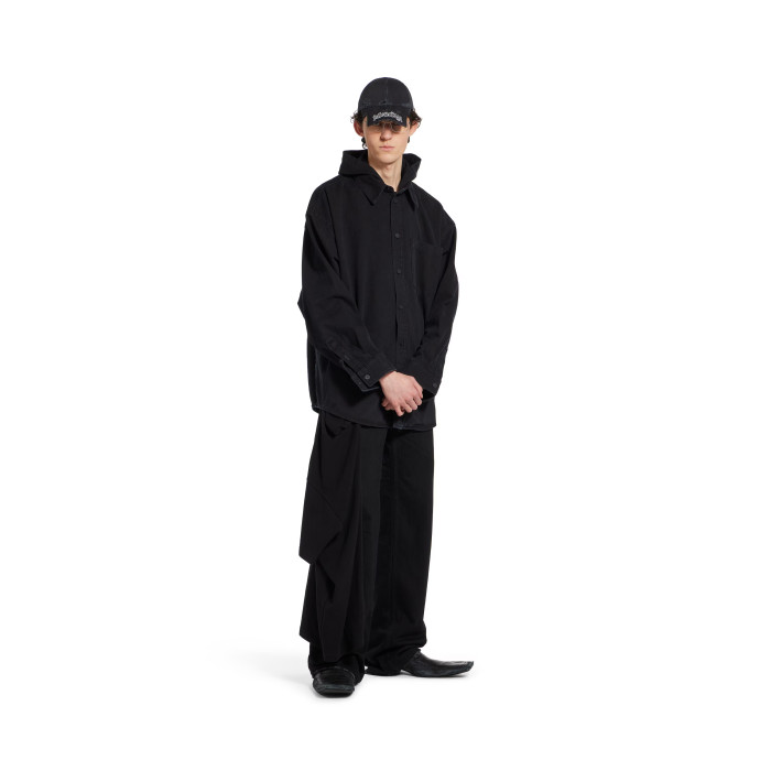 NIGO Balenciaga Men's Spring, Summer And Fall Hooded Shirt Papka Lapel Loose Solid Color Denim Jacket Ngvp #nigo1671